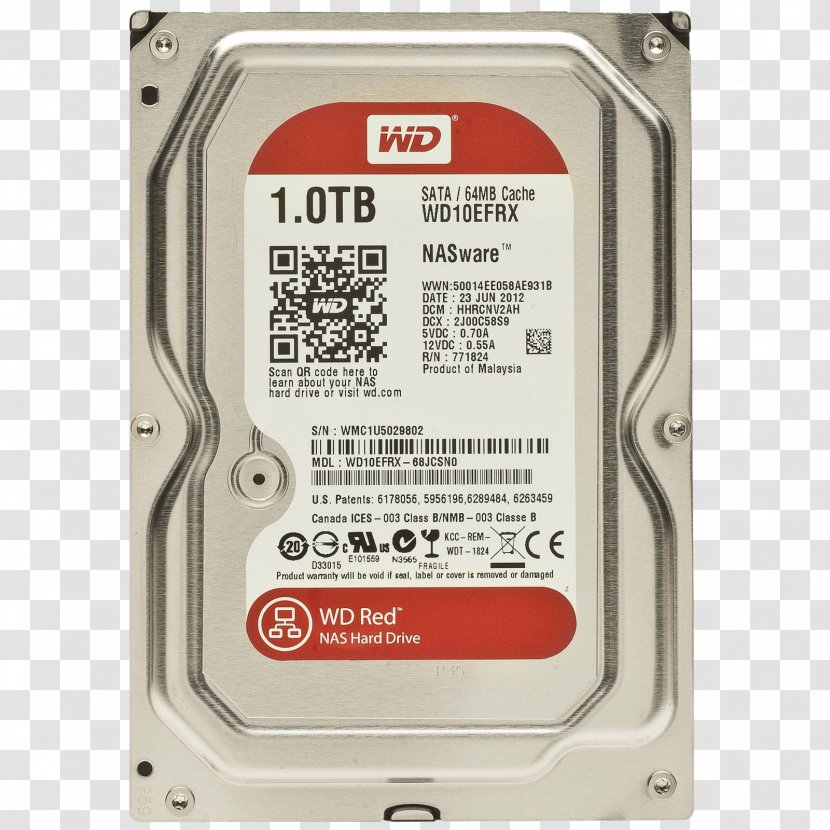 Hard Drives WD Red SATA HDD Western Digital Terabyte Serial ATA - Electronic Device - Is Ltd Transparent PNG