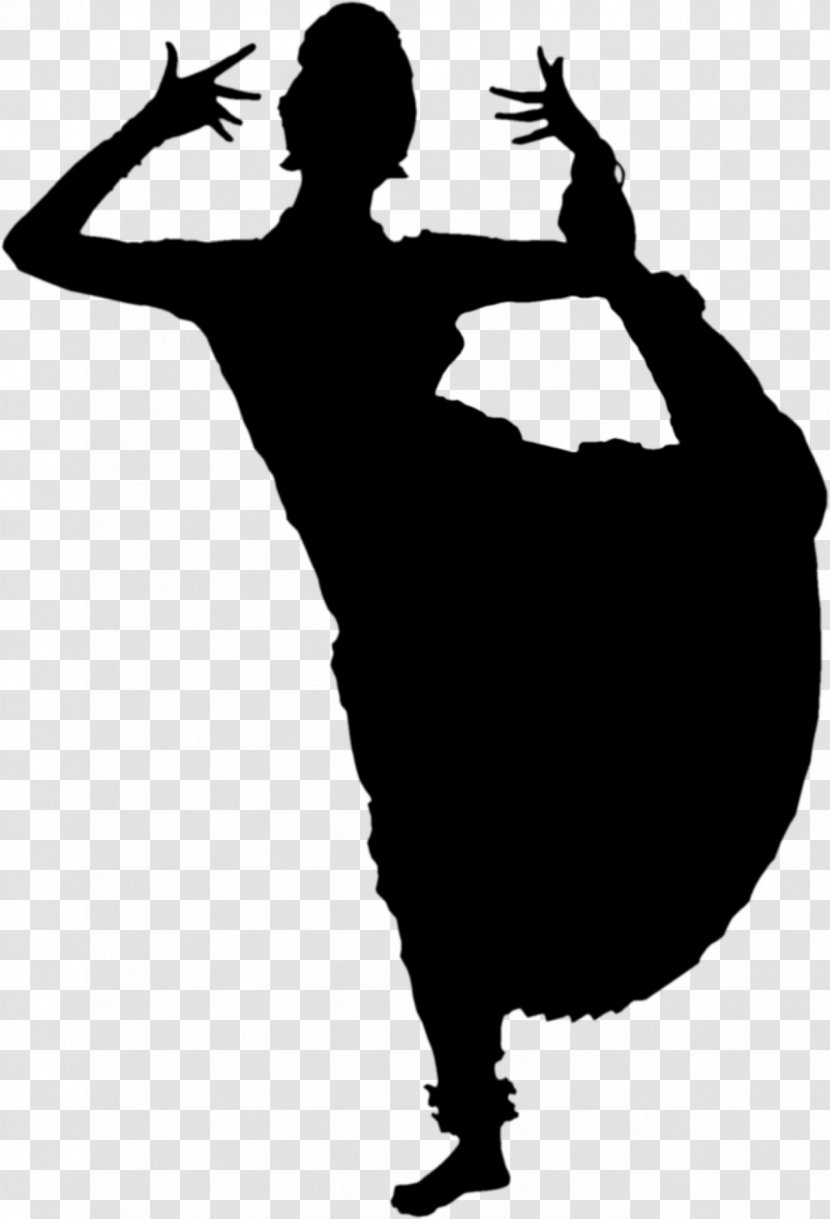 Black & White - Athletic Dance Move - M Clip Art Silhouette Transparent PNG