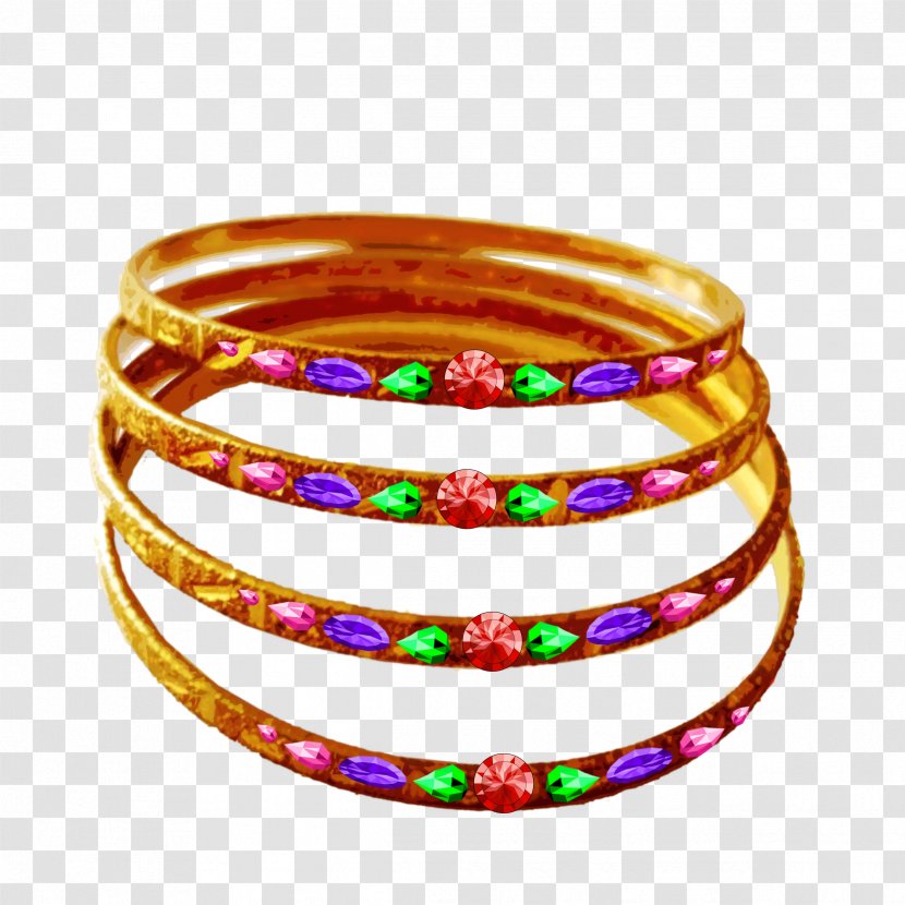 Bangle Bracelet Body Jewellery Magenta - Infinity Gems Transparent PNG