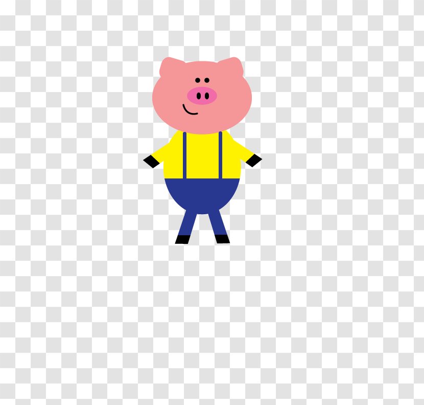 The Three Little Pigs Clip Art - Yellow - Patton Transparent PNG