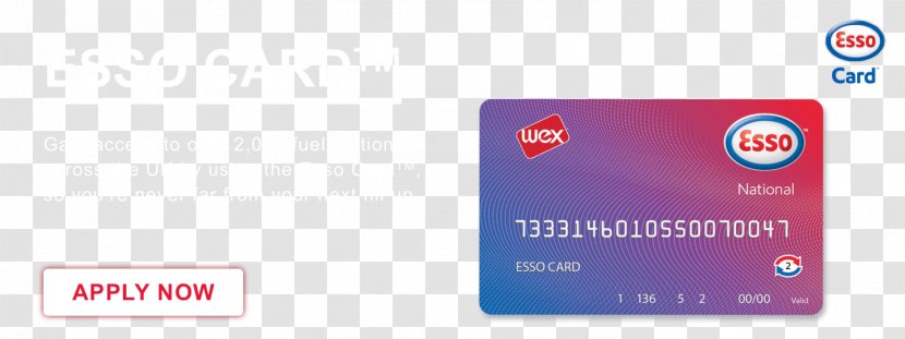 Fuel Card Esso Business Cards - Logo Transparent PNG