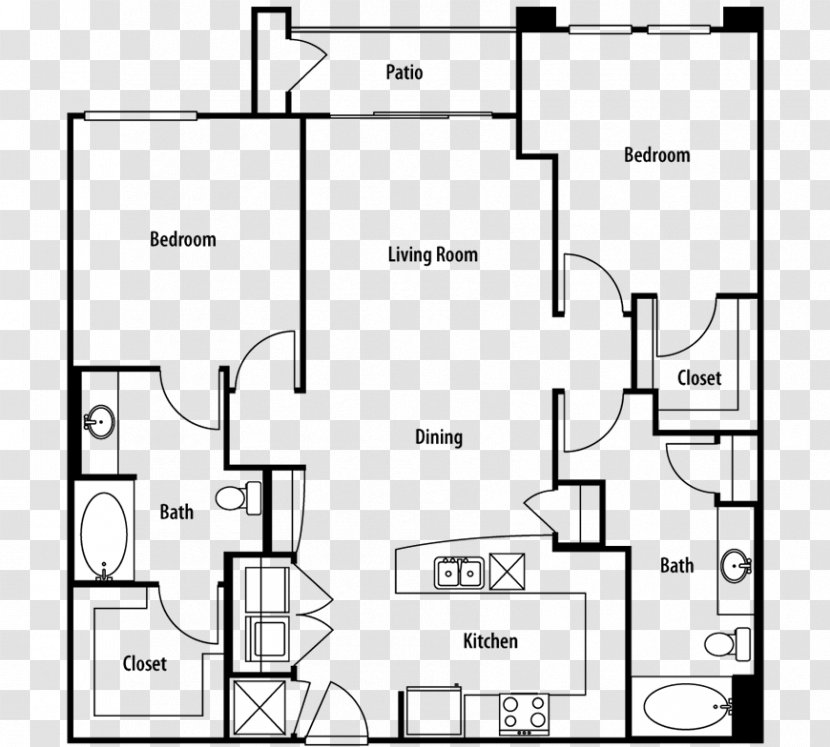 Floor Plan Paper Living Room - Forest Drive Transparent PNG