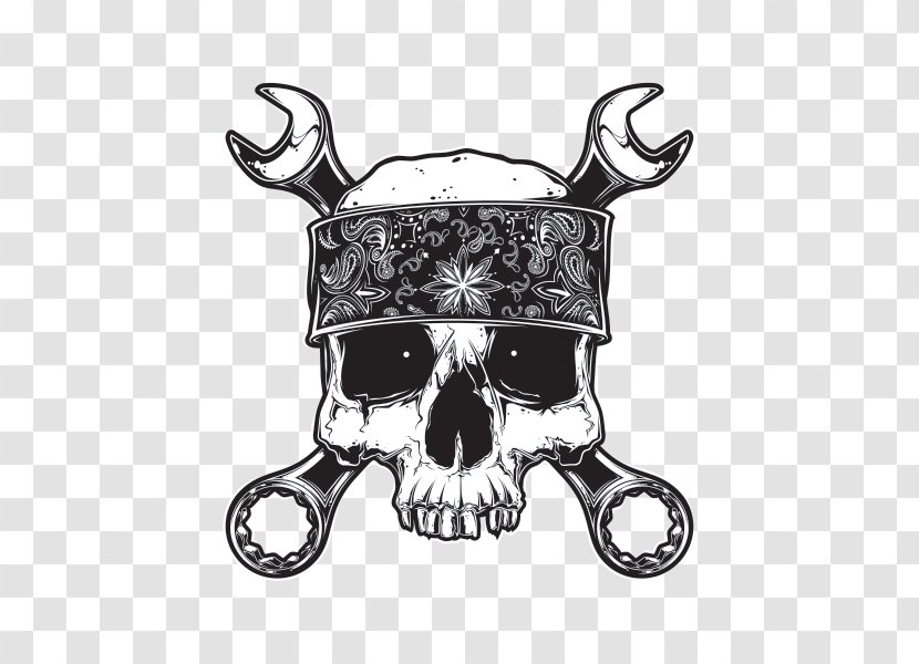 T-shirt Blouse Skull And Crossbones Photography - Motorcycle - Mechanic Transparent PNG