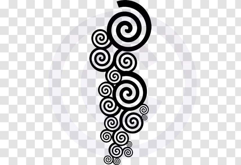 Circle Spiral Swirl Clip Art - Black And White - Vector Design Transparent PNG