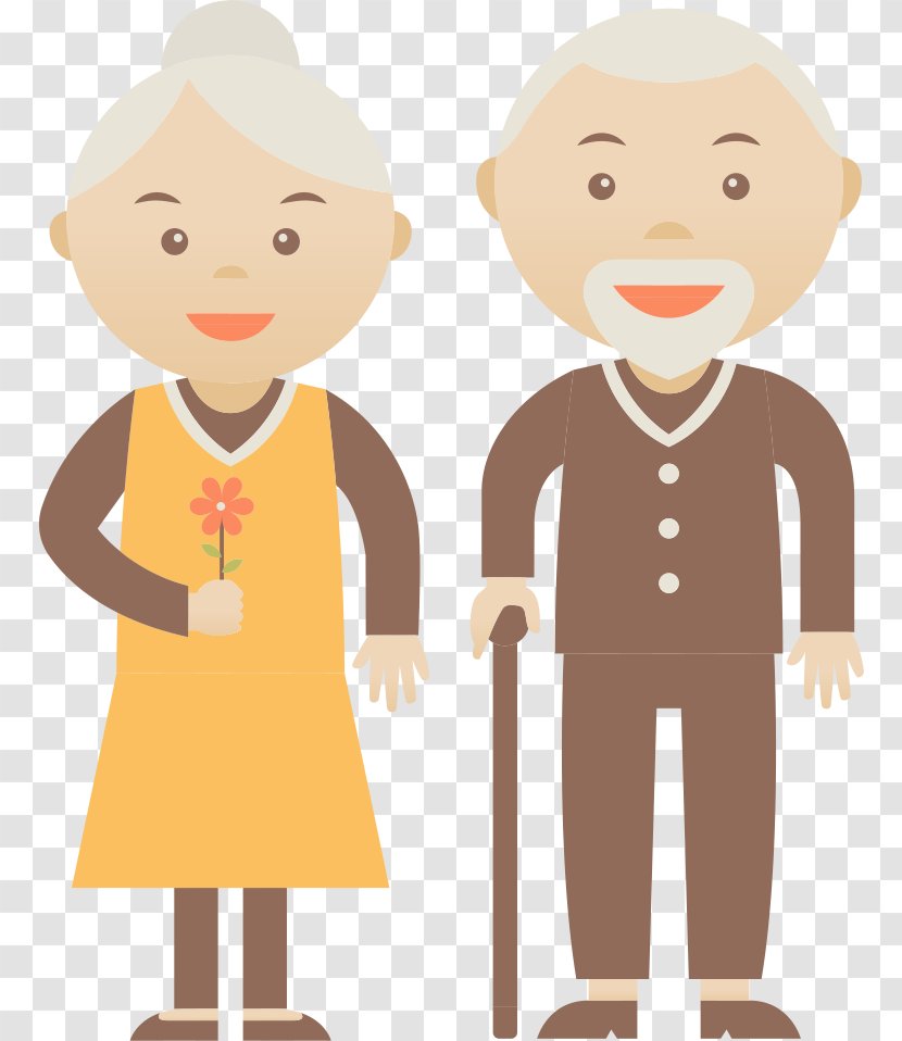 Old Age Cartoon Drawing Image Vector Graphics - Conversation - Painting Transparent PNG