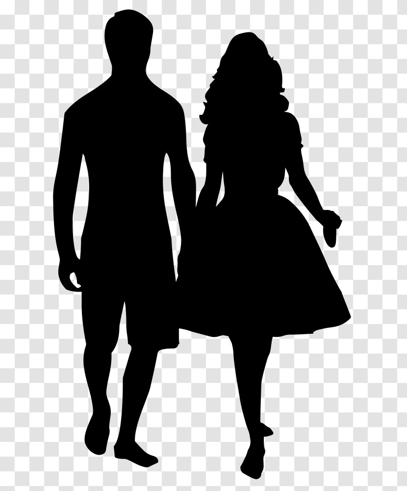 Silhouette Holding Hands Drawing Clip Art - Joint Transparent PNG