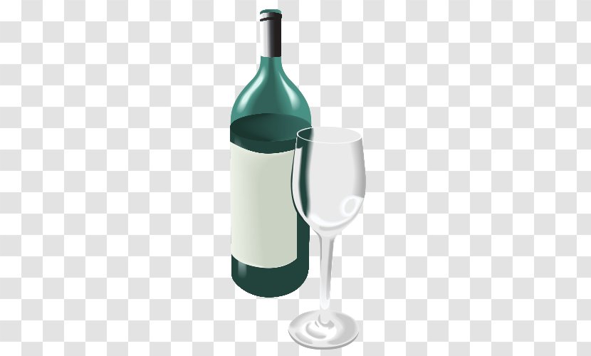 Red Wine Italian Bottle Glass - Alcoholic Beverage - Cartoon Transparent PNG