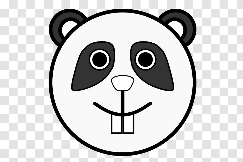 Giant Panda Bear Clip Art - Heart - Line Drawings Of Animals Transparent PNG