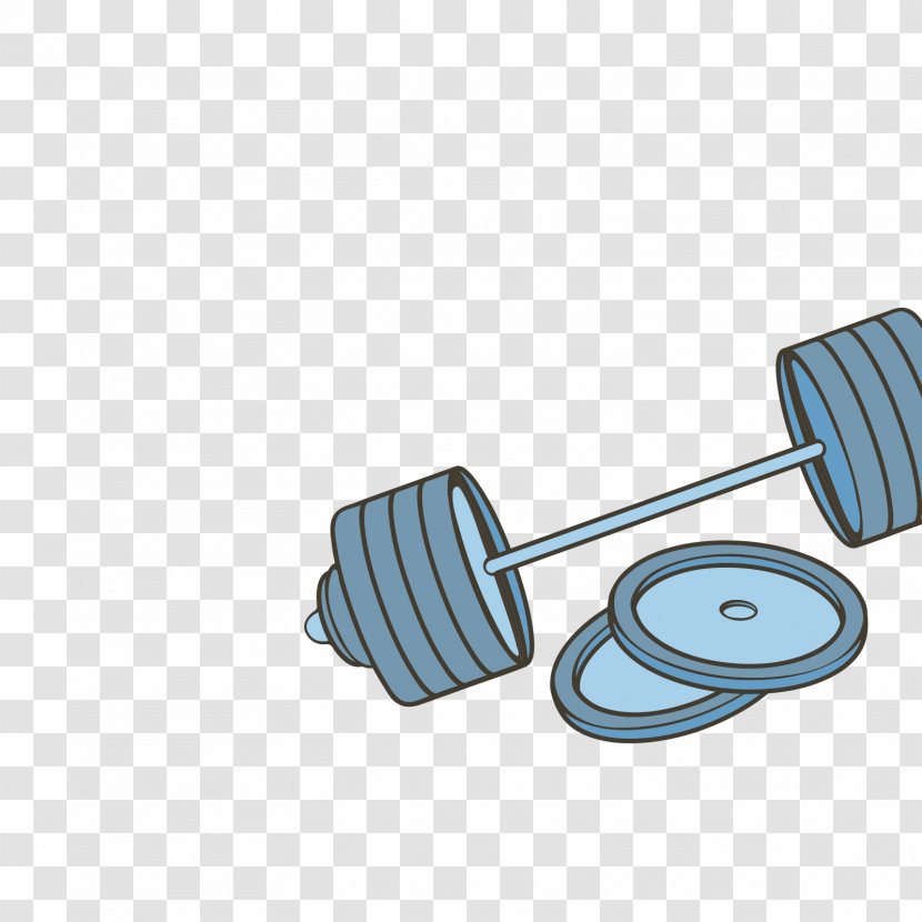 Blue Weight - Iron - Barbell And Plate Transparent PNG