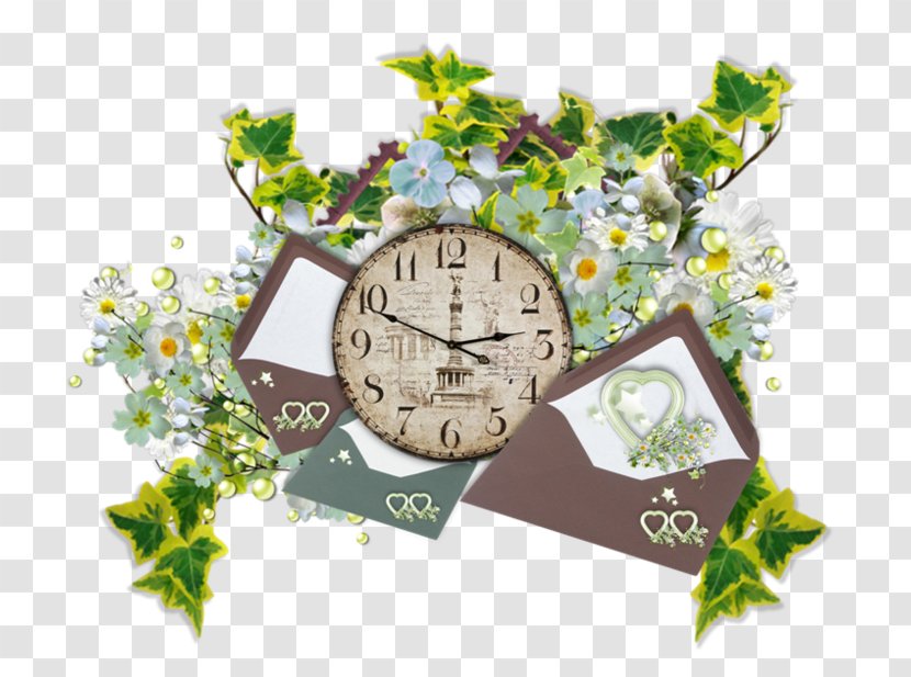Floral Design Time Clock Flower Font - Flora Transparent PNG