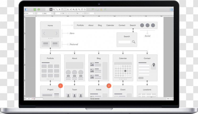 Website Wireframe MacOS OmniGraffle - Computer Software - Apple Transparent PNG