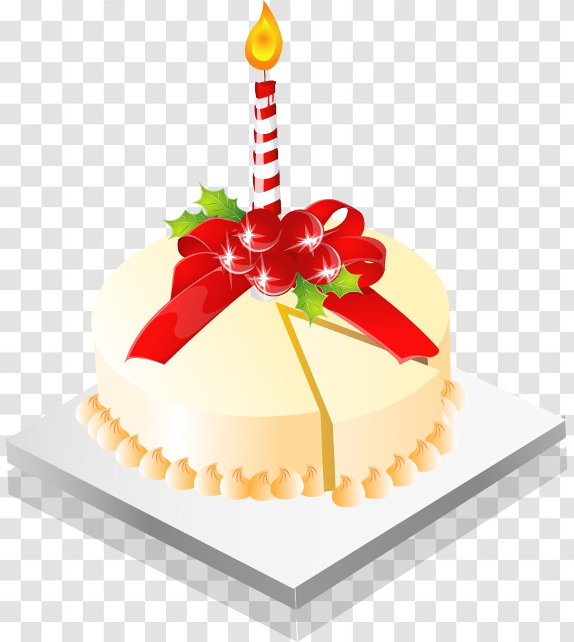Birthday Cake Torte - Dessert - Vector Hand-drawn Transparent PNG