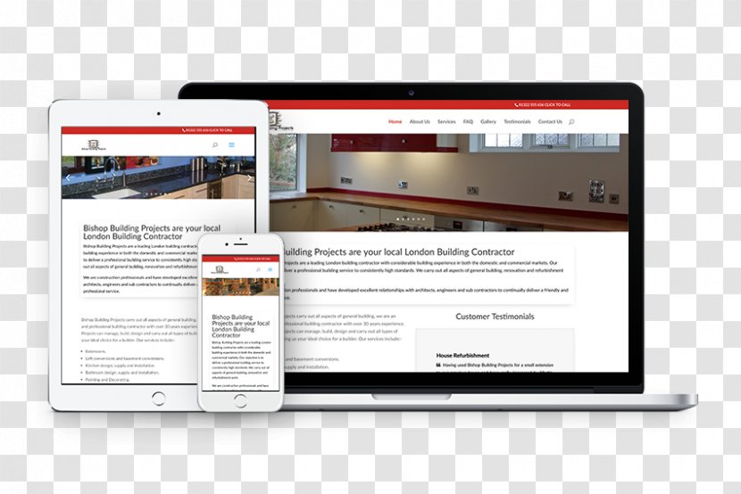 Bishop Building Projects Responsive Web Design Computer Software Display Advertising - Multimedia - Bexleyheath Transparent PNG