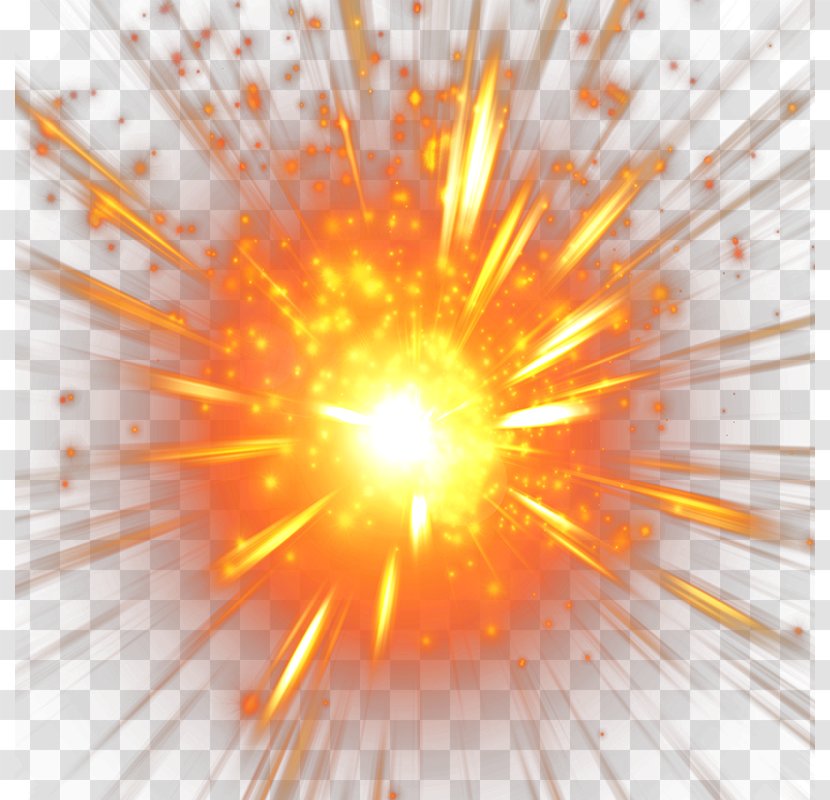 Sunlight Sky Energy Wallpaper - Yellow - Explosive Light Effect Material Transparent PNG