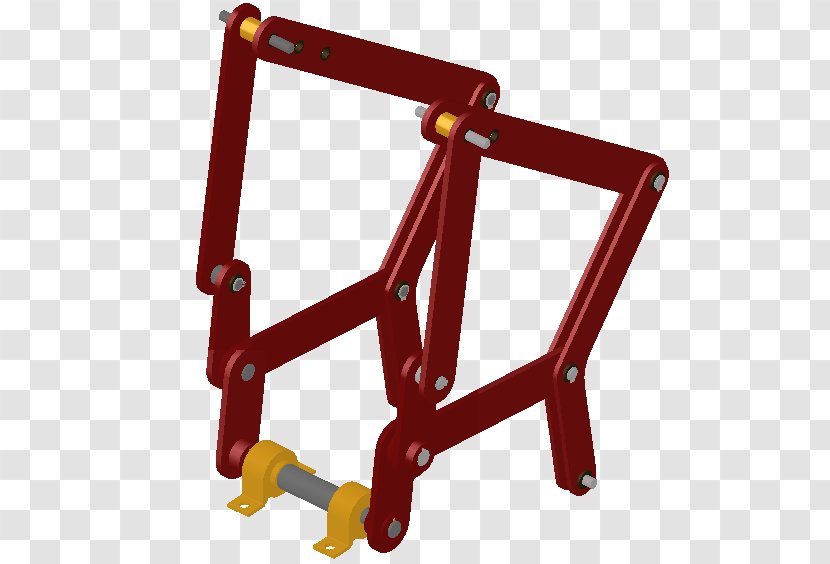 Mechanism Four-bar Linkage Technique Prototype - Red - Design Transparent PNG