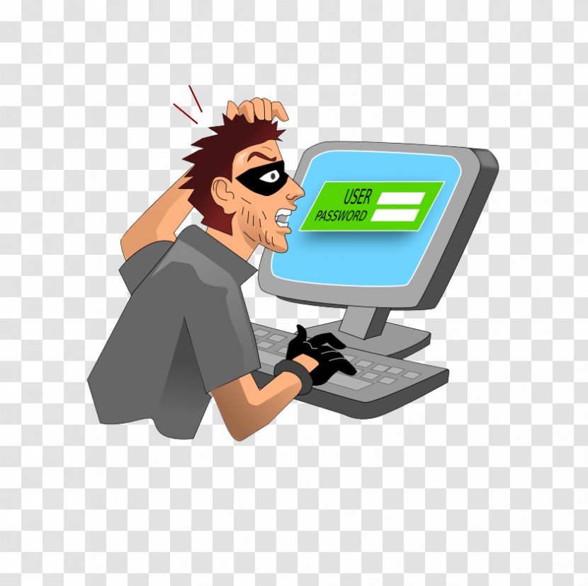 Security Hacker Password Brute-force Attack Clip Art - Human Behavior - Thief Transparent PNG