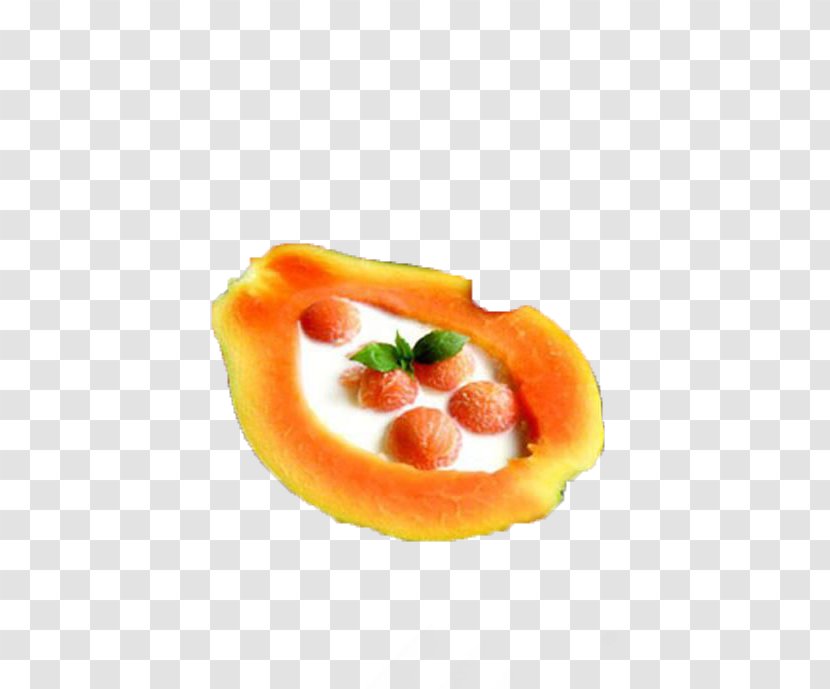 Milk Vegetarian Cuisine Papaya Peel - Orange - Picture Material Transparent PNG
