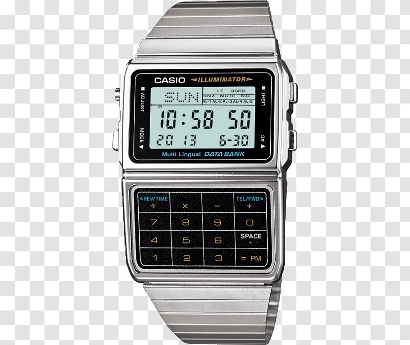 Casio CA-53W-1ER Databank Calculator Watch Transparent PNG
