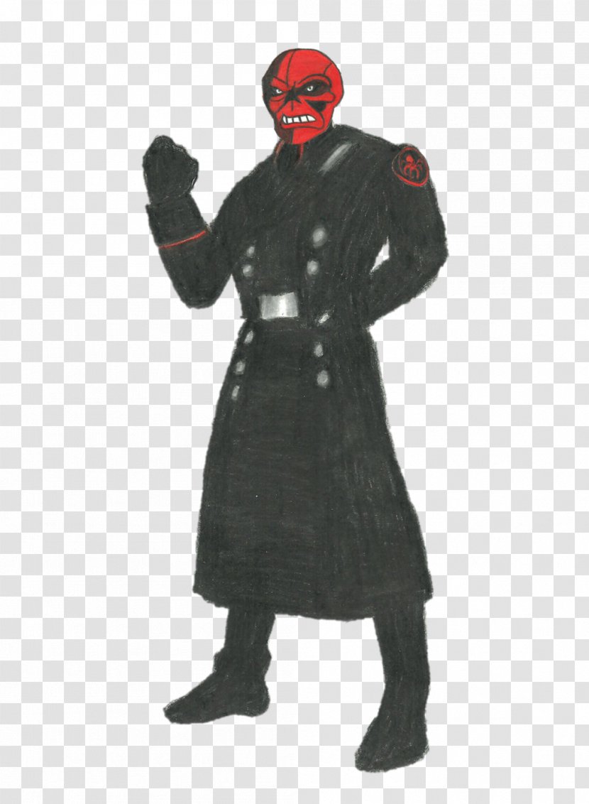 Costume Character Fiction - Red Skull Print Transparent PNG