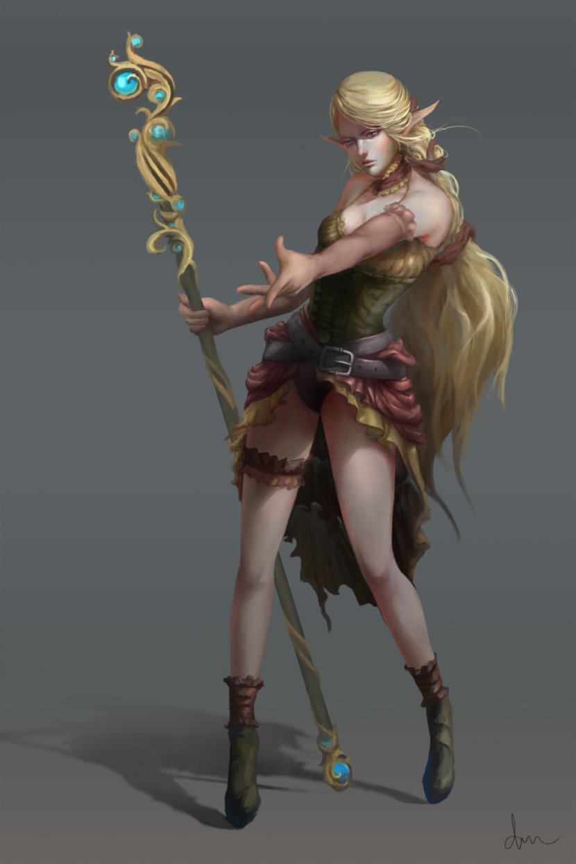 Concept Art Elf Character Female - Flower Transparent PNG