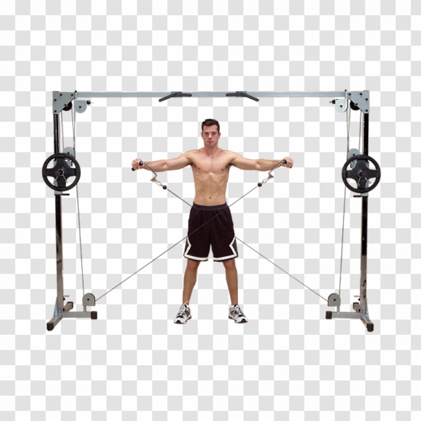 Electrical Cable Machine Fitness Centre Physical Exercise - Silhouette - Barbell Transparent PNG