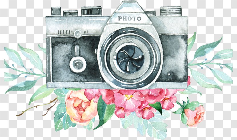 Logo Watercolor Painting Photography - Old Recording Camera Transparent PNG
