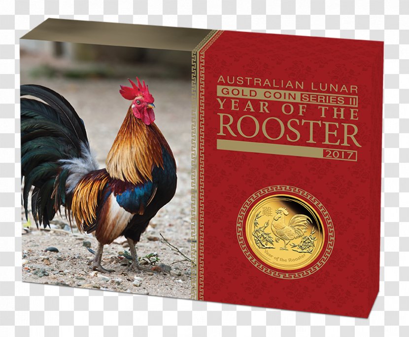 Perth Mint Proof Coinage Gold Rooster - Chicken - 2017 Year Of The Transparent PNG
