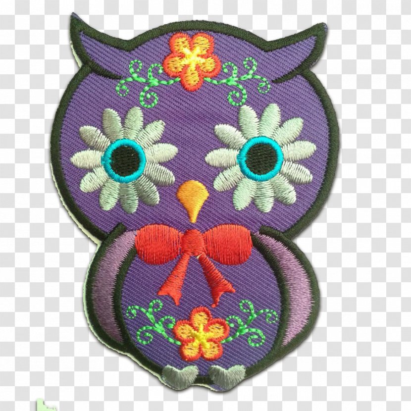 Owl Embroidered Patch Appliqué Embroidery Iron-on - Animal - Eulelila Transparent PNG