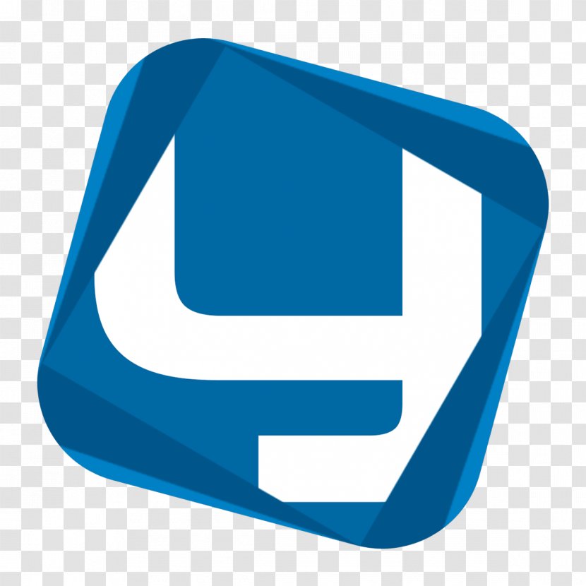 Logo Line Angle Brand - Electric Blue Transparent PNG