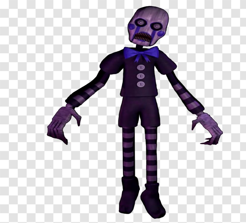 Five Nights At Freddy's 3 Puppet Figurine Marionette Jump Scare - Purple Transparent PNG