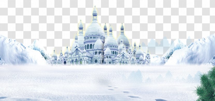 Snow Fort Winter - Recreation - White Castle Transparent PNG
