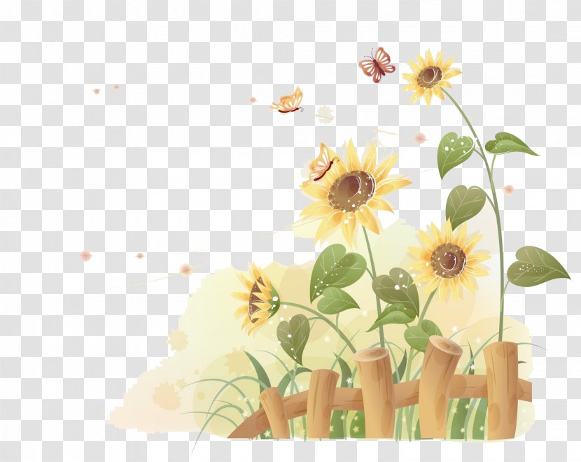 Paper Common Sunflower Art Photography Clip - Yellow Fence Transparent PNG