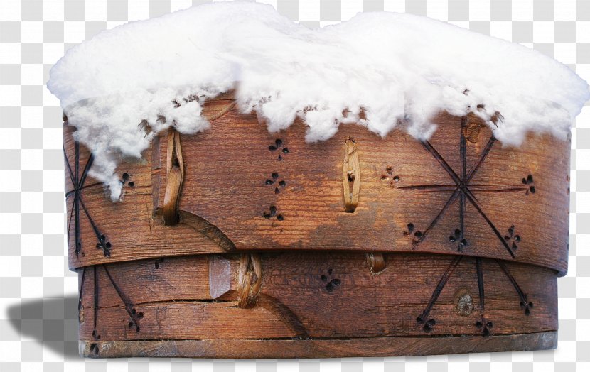 Wooden Box - Furniture - Snow Transparent PNG