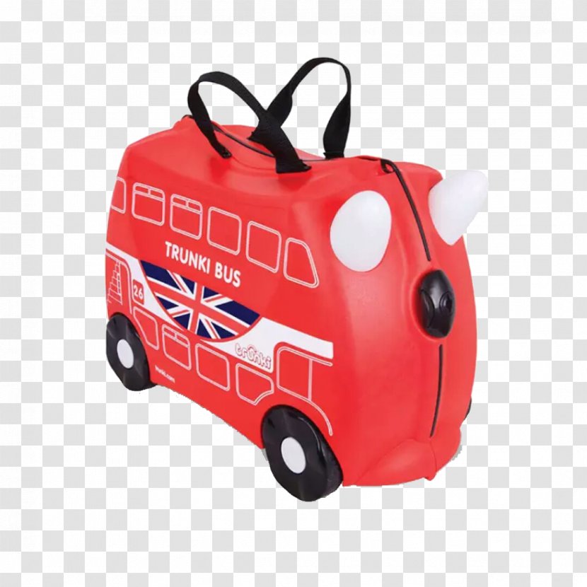 Bus New Routemaster Trunki Suitcase Hand Luggage - Towing - Red Bags Transparent PNG