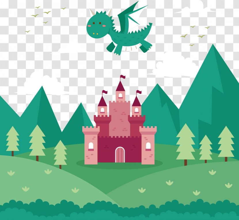 Illustration - Green - Vector Alps Dragon Transparent PNG