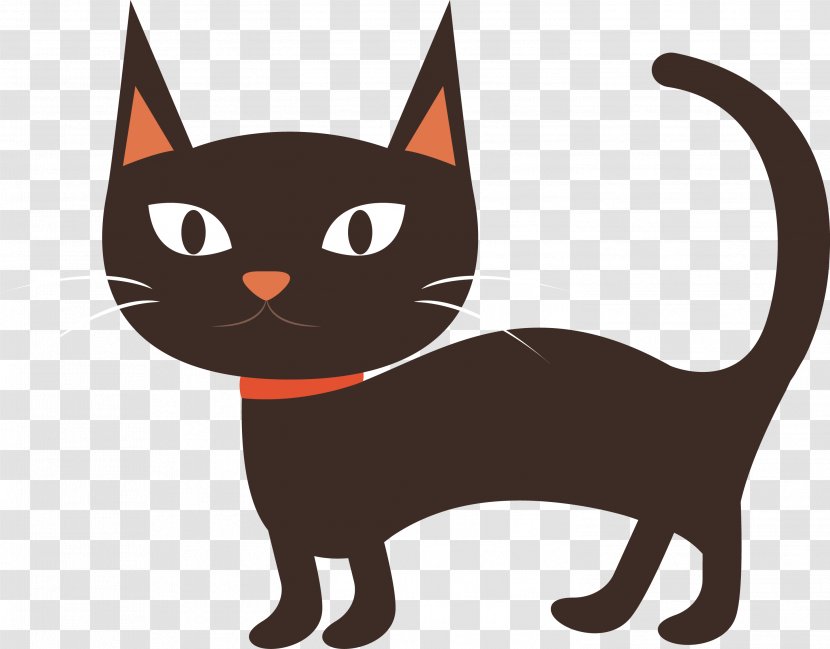 Burmese Cat Black Kitten Whiskers - Pet - Lovely Cartoon Transparent PNG