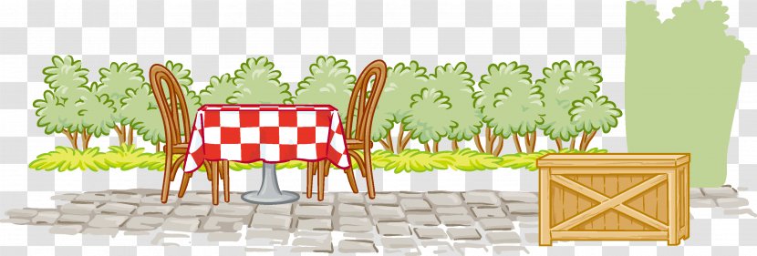 Chair Illustration Garden Furniture Tree - Table - Sesame Street Alphabet Transparent PNG