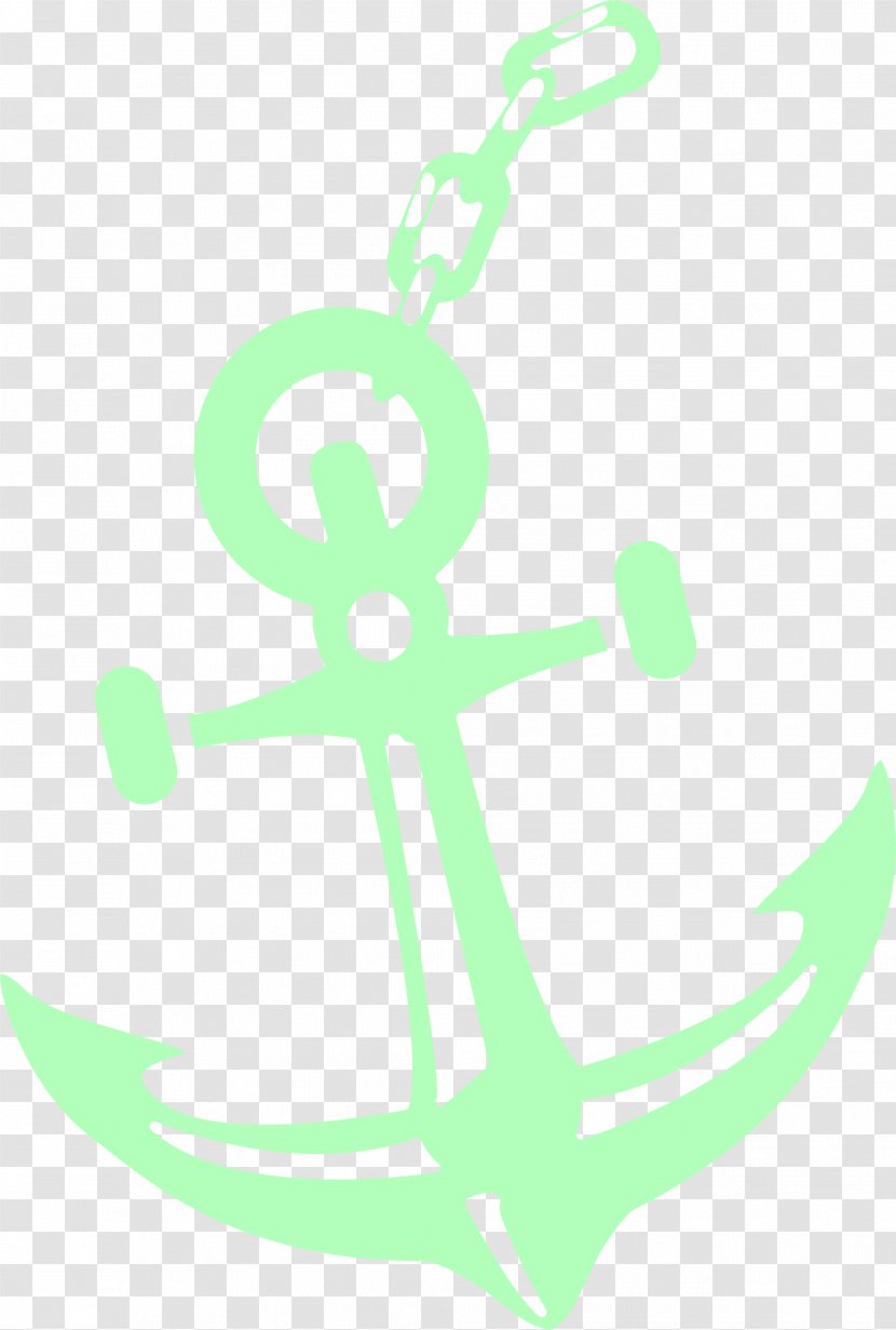 Clip Art - Symbol - Little Fresh Green Boat Anchor Transparent PNG