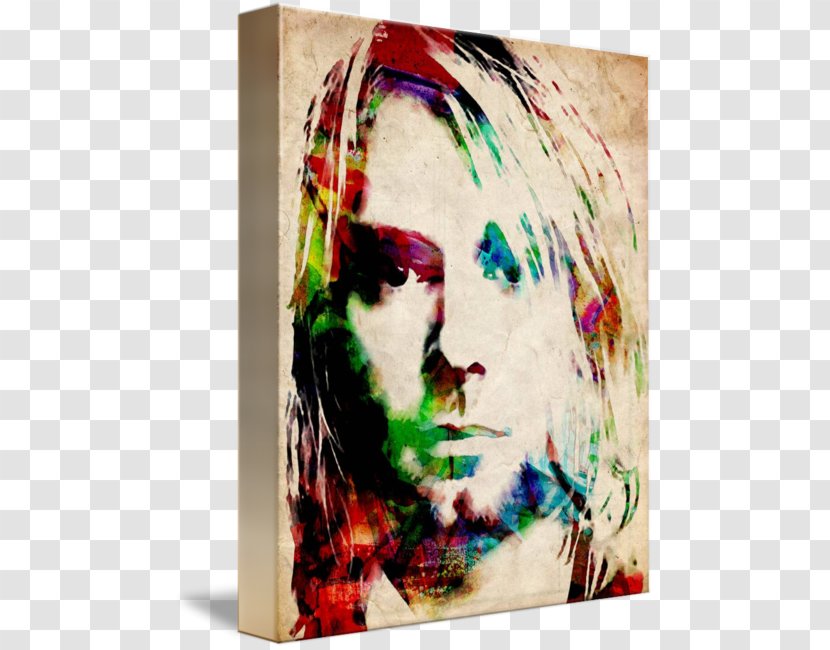 Watercolor Painting Canvas Print Art - Kurt Cobain Transparent PNG