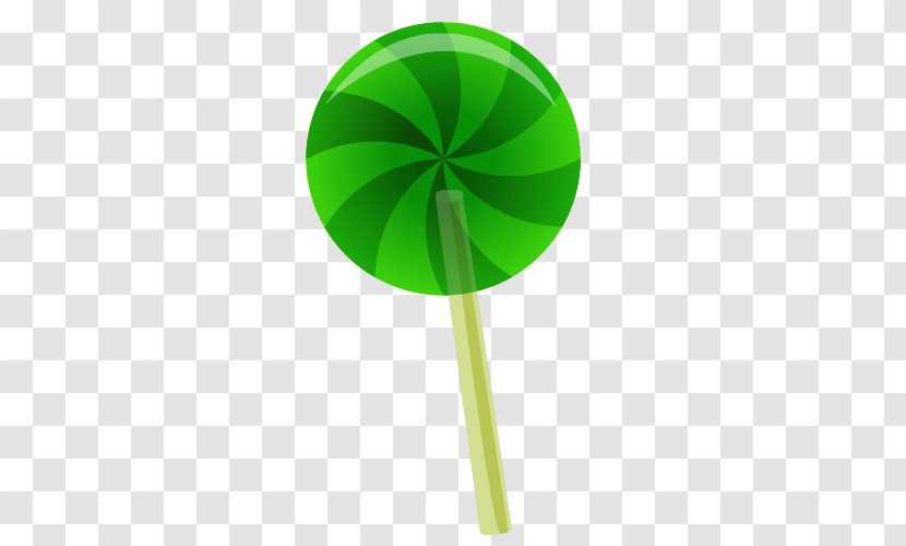Lollipop Cartoon - Green - Vector Transparent PNG