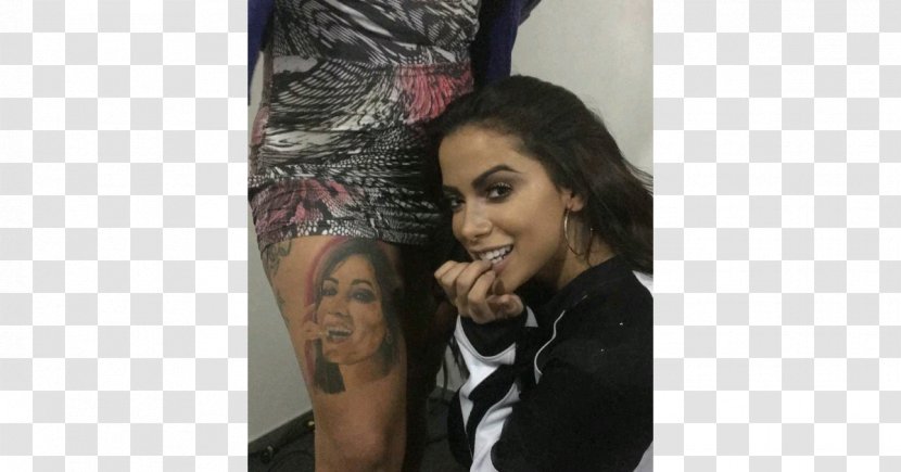 Anitta Fashion Tattoo Model Bang - Silhouette - Rosto Transparent PNG