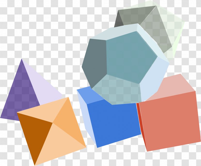 Platonic Solid Regular Polyhedron Shape Geometry - Threedimensional Space Transparent PNG