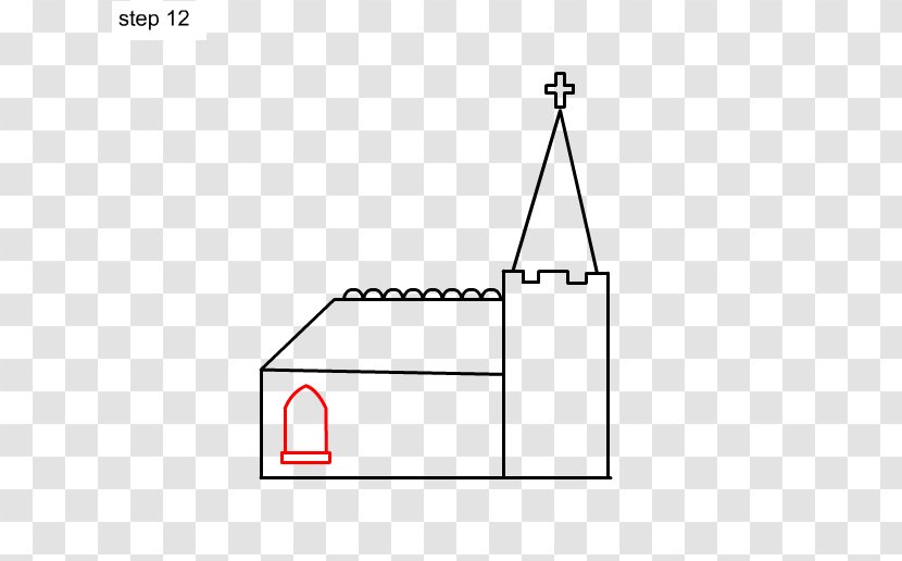 Drawing Christian Church Sketch Transparent PNG