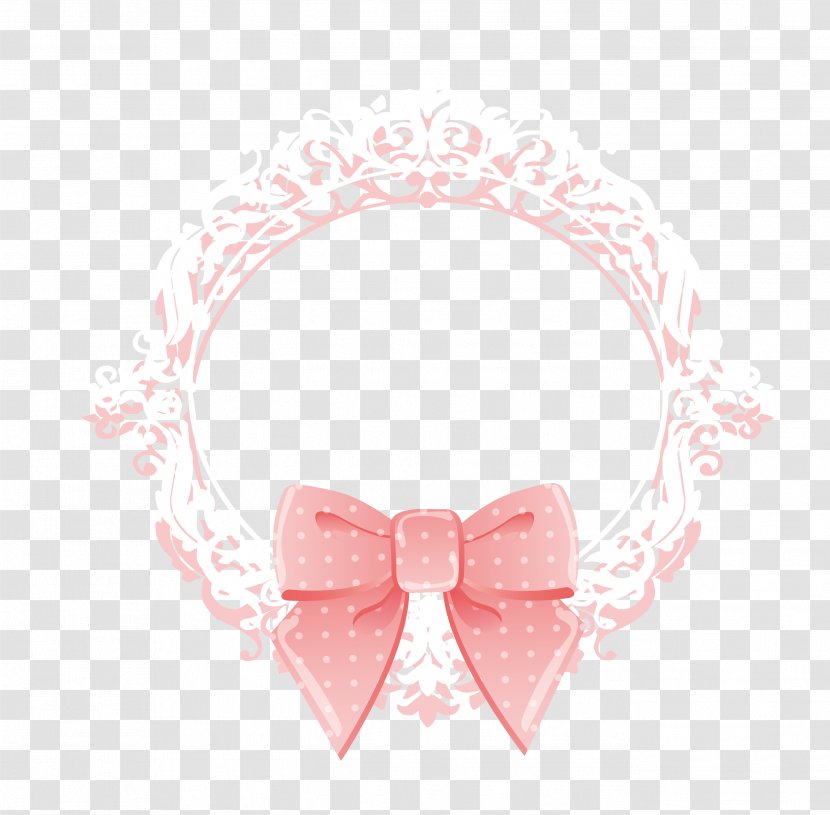 Pink Shoelace Knot Euclidean Vector - Picture Frame - Bow Transparent PNG
