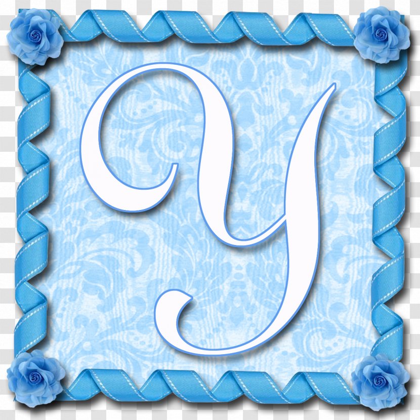 Picture Frames Letter Case Alphabet Clip Art - Ribbon - Floating Blue Transparent PNG