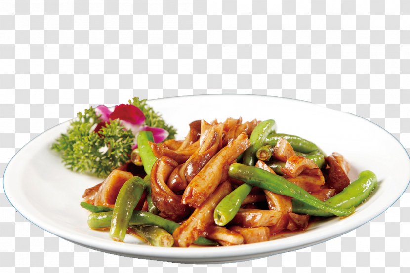 Twice Cooked Pork Chinese Cuisine Hunan Vegetarian Vegetable - Watercolor - Hang Pepper Crispy Belly Sharp Transparent PNG