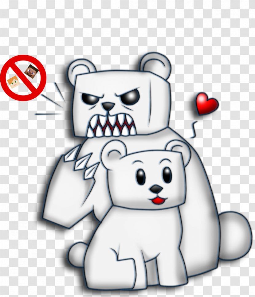 Minecraft Polar Bear Mob Dog - Silhouette Transparent PNG