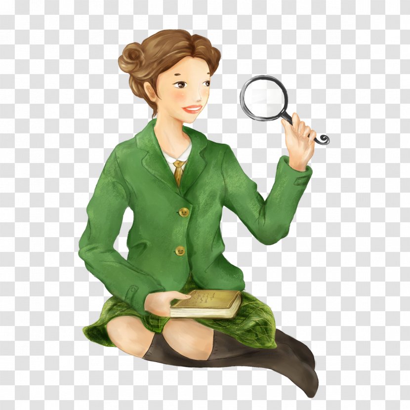 Magnifying Glass Drawing - Fictional Character Art Transparent PNG