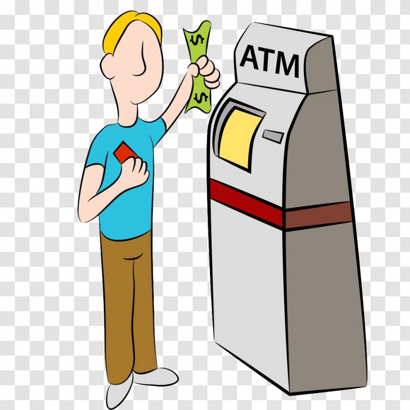 Automated Teller Machine Clip Art - Hand - Hand-painted ATM Transparent PNG