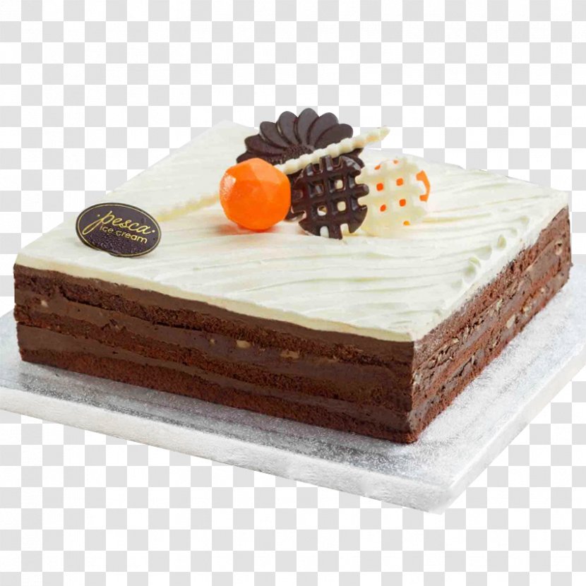 Chocolate Cake Ice Cream Torte - Mochi Transparent PNG